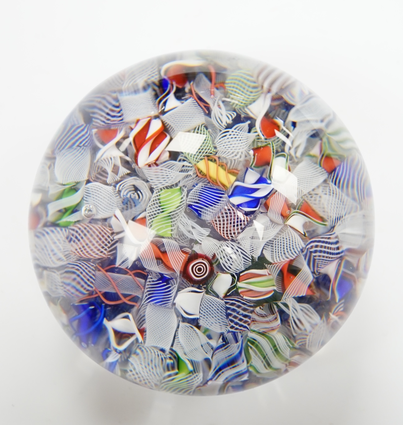 A Baccarat scrambled glass paperweight, 7.5cm in diameter